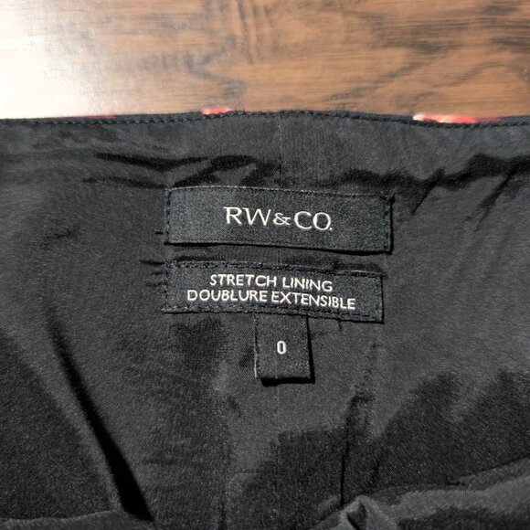 RW&CO mini skirt black print size 0 - Picture 5 of 11